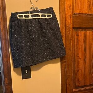LOFT Black Tweed Mini Skirt